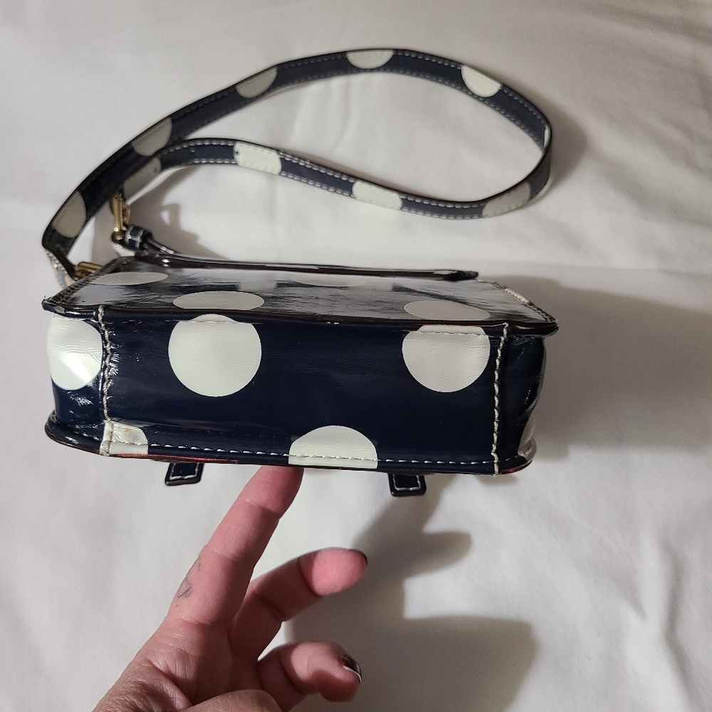 Kate Spade For Gap Kids Navy and White Polka Dot Crossbody Bag - Picture 5 of 14
